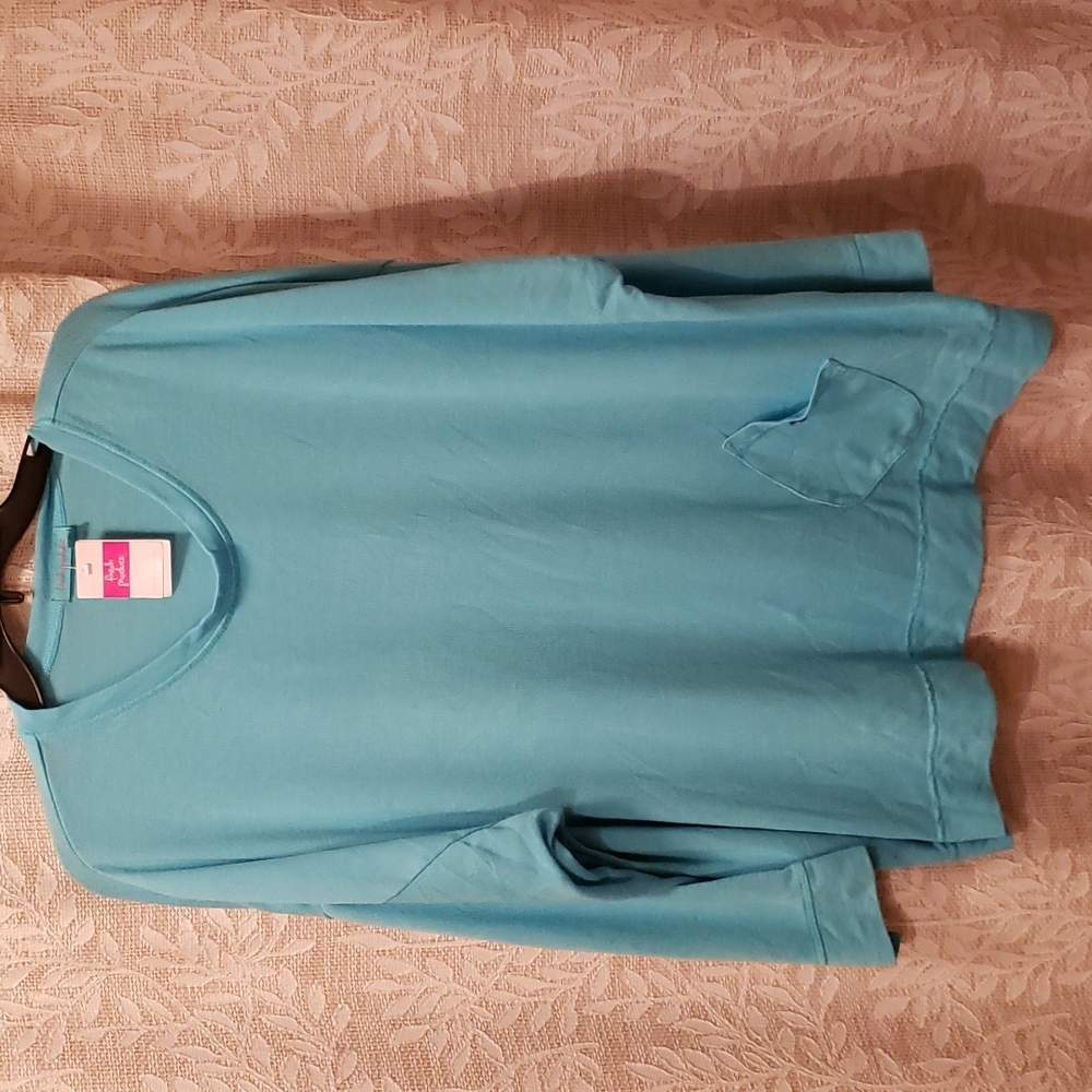 Fresh Produce Blouse, NWT, OS, Turquoise
